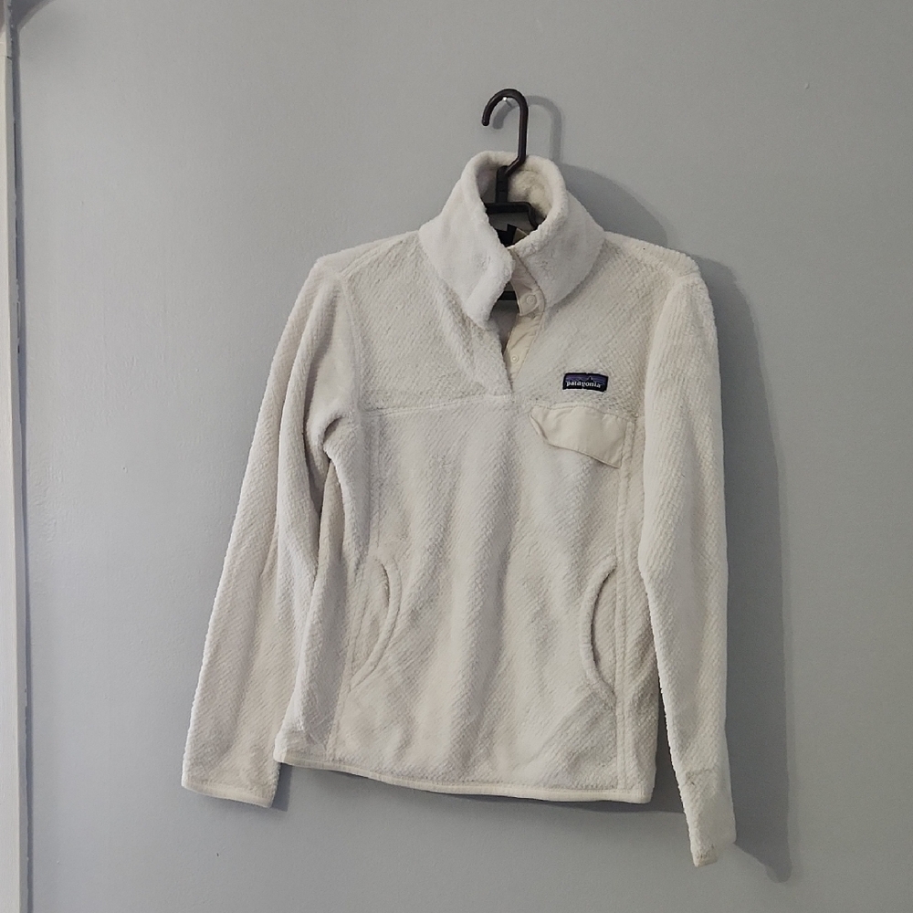 Patagonia Women's White Fleece Turtleneck Sweater